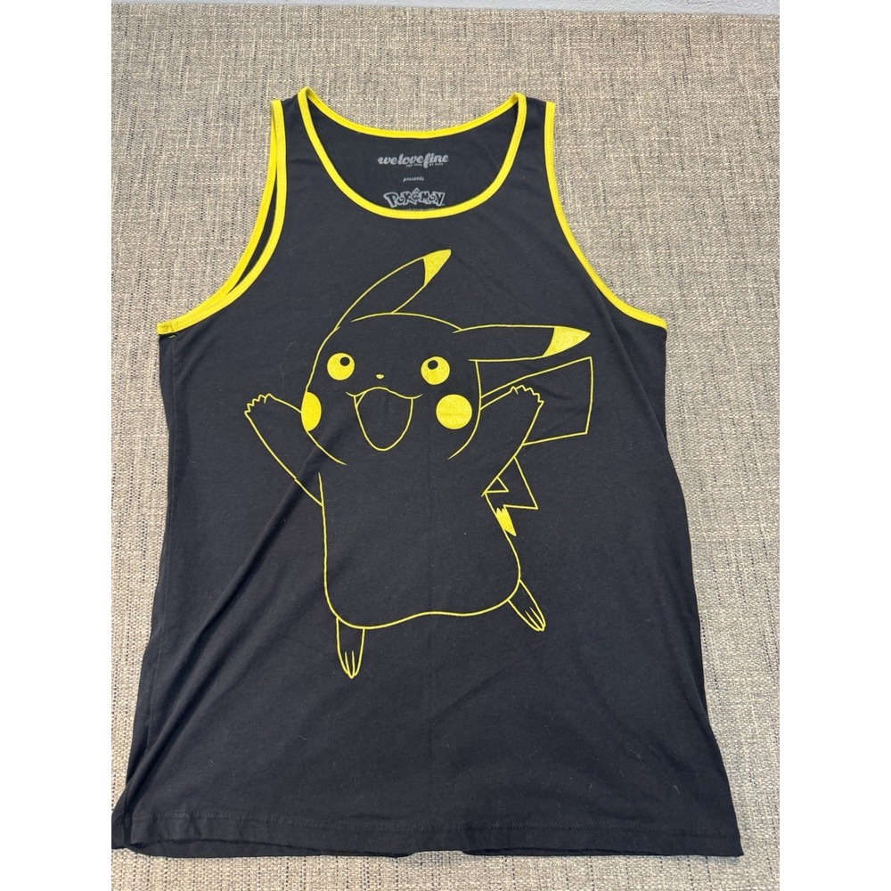 We Love Fine Pokémon Black Tank Top Size Small Pikachu 2016 Pics For Measurments